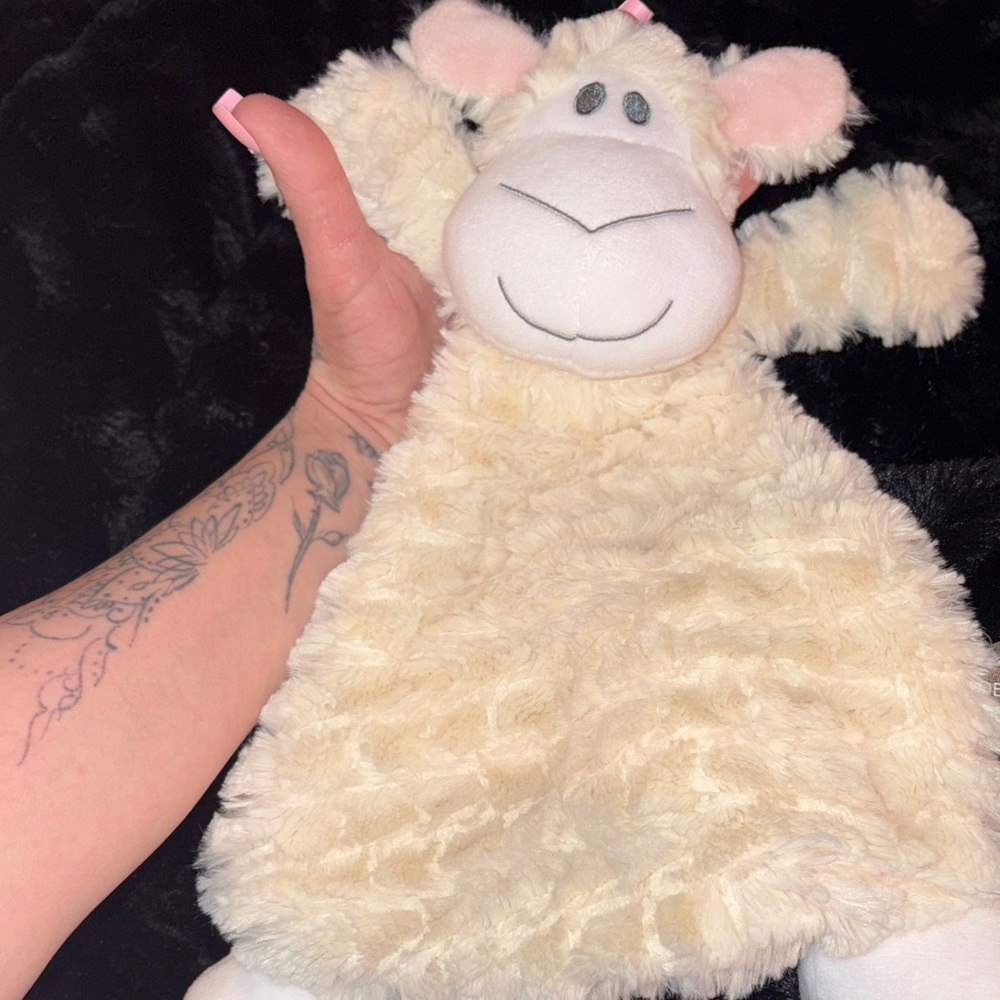 Demdaco Cream Lamb sheep 🐑 Plush lovey rattle